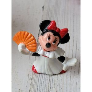 Applause Disney Minnie Mouse fan white dress toy figure